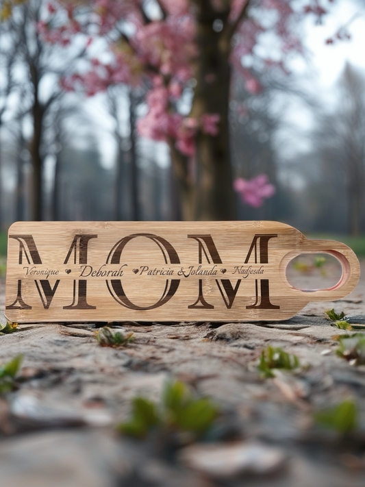 Serveerplank "MOM + namen kinderen"