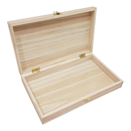 Houten kist voor nieuwjaarsbrieven